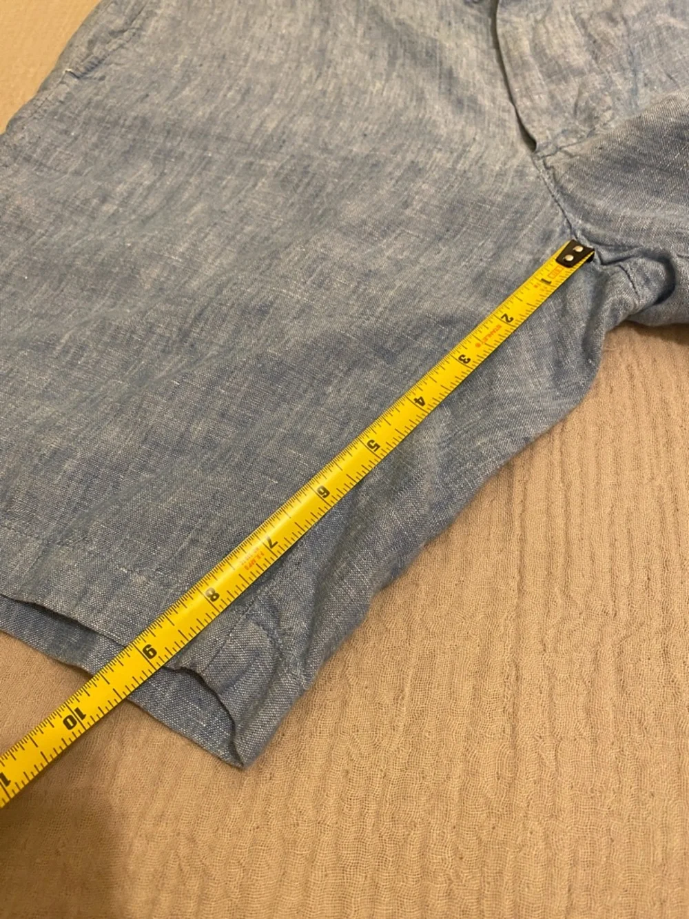 J. Crew Stanton Light Blue Men's Linen Shorts. Size 32